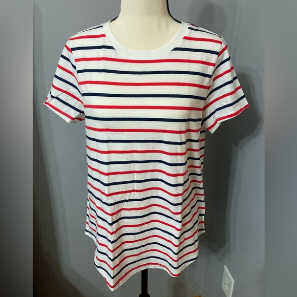 Old Navy Red and Blue Striped EveryWear T-Shirt - Picture 1 of 5